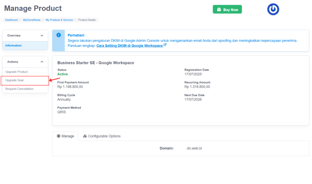 Cara Upgrade Akun Google Workspace DomaiNesia 4 Upgrade Akun Google Workspace