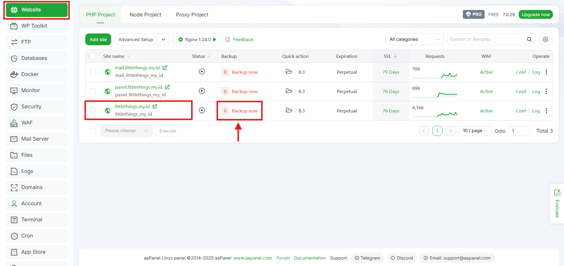 Cara Clone atau Migrasi Website Antar VPS via aaPanel 6 Cara Clone atau Migrasi Website Antar VPS via aaPanel 6