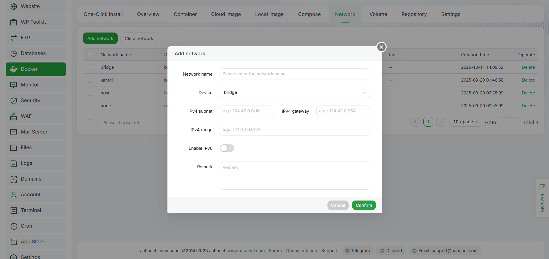 Integrasi Docker dengan aaPanel: Deploy Container via GUI 10 Integrasi Docker dengan aaPanel: Deploy Container via GUI 9