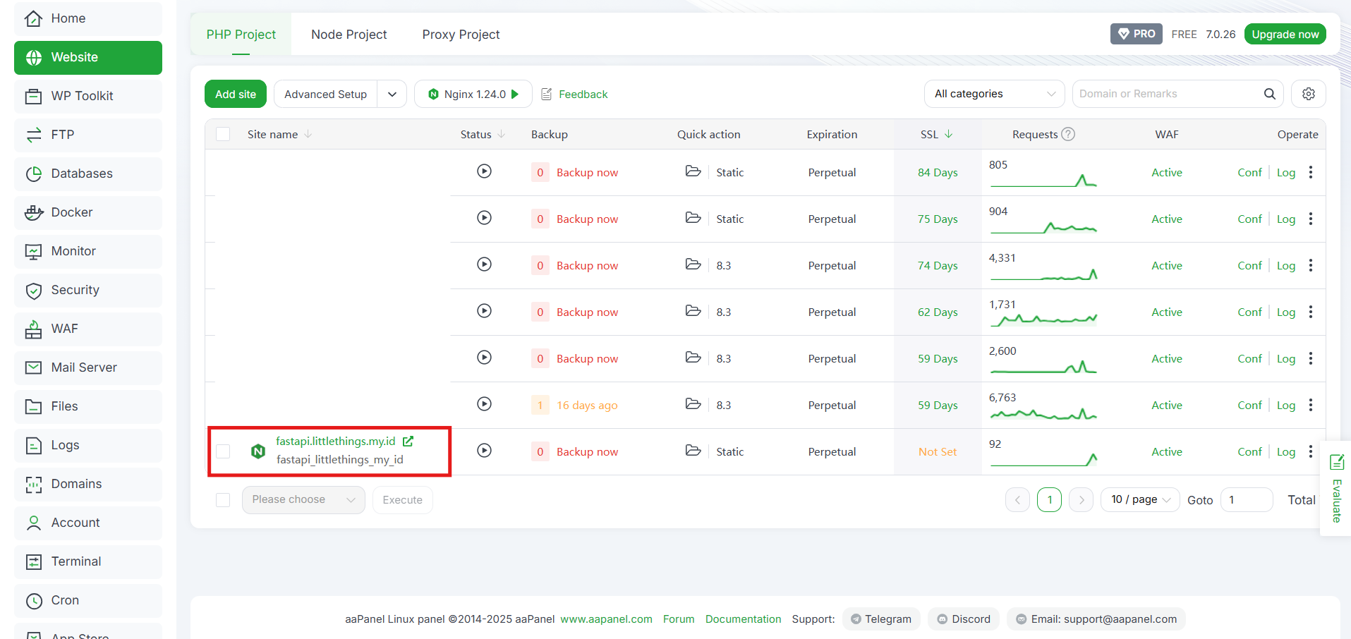 Cara Deploy Aplikasi FastAPI di aaPanel, Pemula Wajib Tahu! 13 Cara Deploy Aplikasi FastAPI di aaPanel, Pemula Wajib Tahu! 12