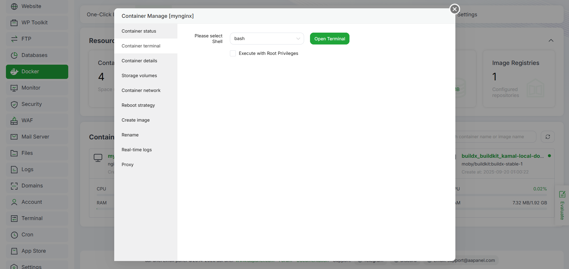Integrasi Docker dengan aaPanel: Deploy Container via GUI 9 Integrasi Docker dengan aaPanel: Deploy Container via GUI 8