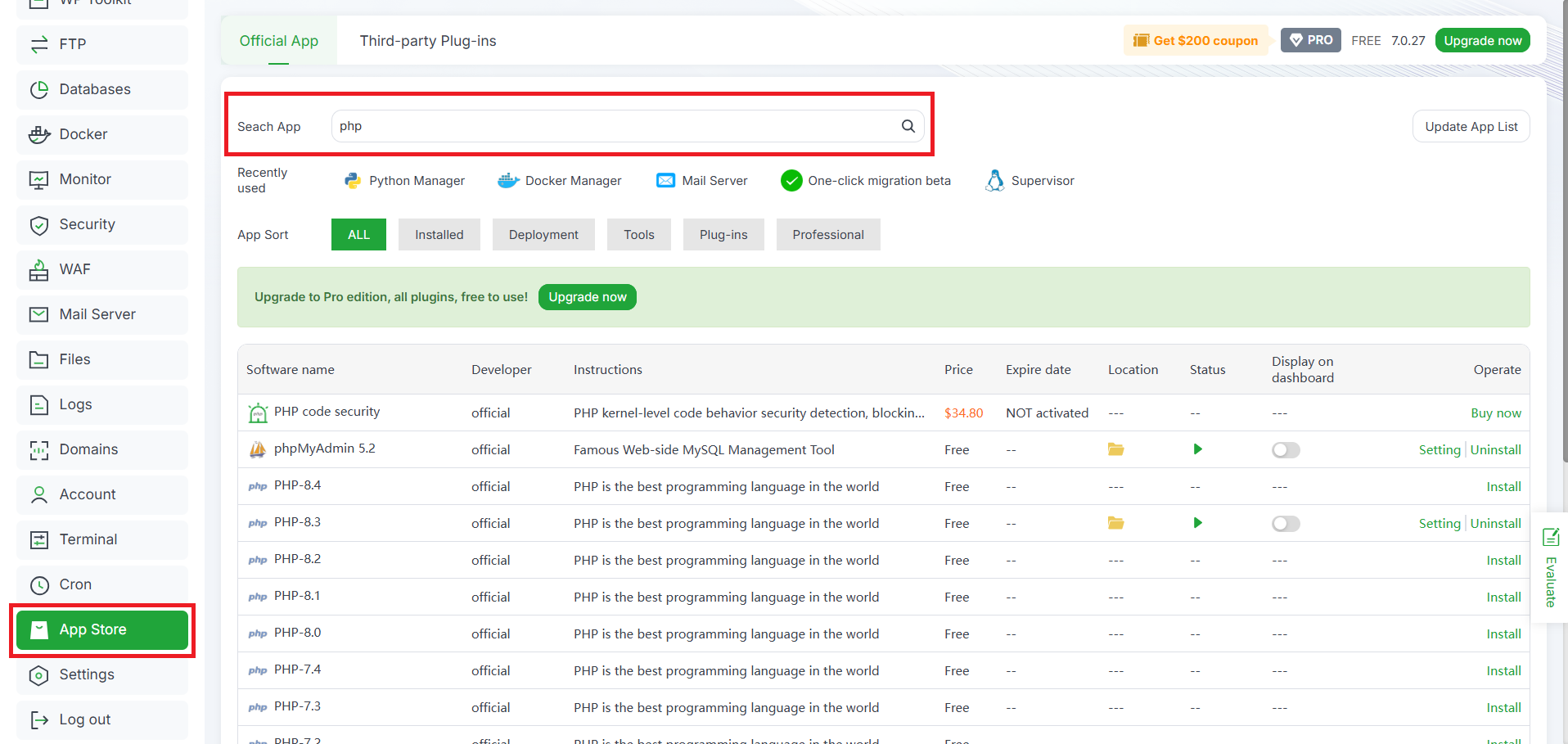 Cara Mengatur Composer & Node Package Manager di aaPanel 2 Cara Mengatur Composer & Node Package Manager di aaPanel 1