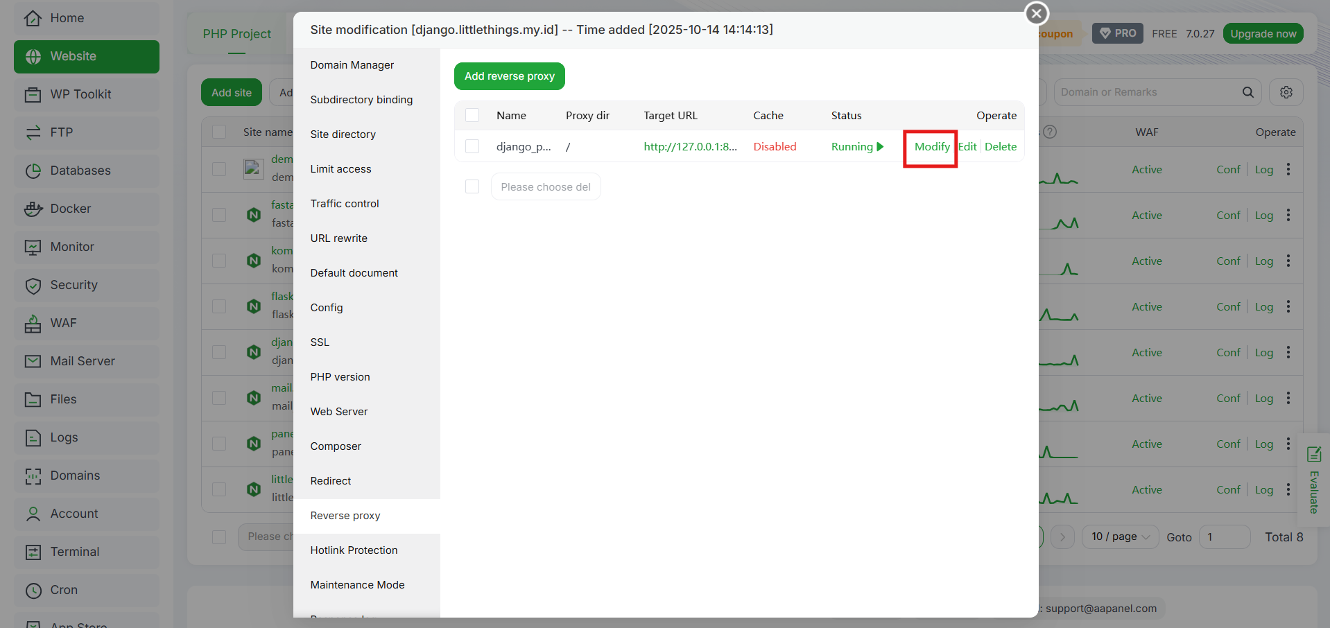 Cara Konfigurasi Reverse Proxy di aaPanel (Nginx dan Apache) 5 Cara Konfigurasi Reverse Proxy di aaPanel (Nginx dan Apache) 4