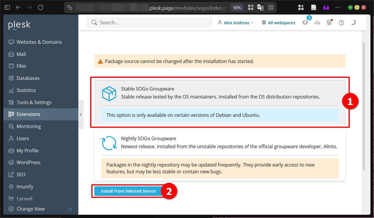 Panduan Install Ekstensi Sogo Webmail di Plesk Panel 7 Panduan Install Ekstensi Sogo Webmail di Plesk Panel