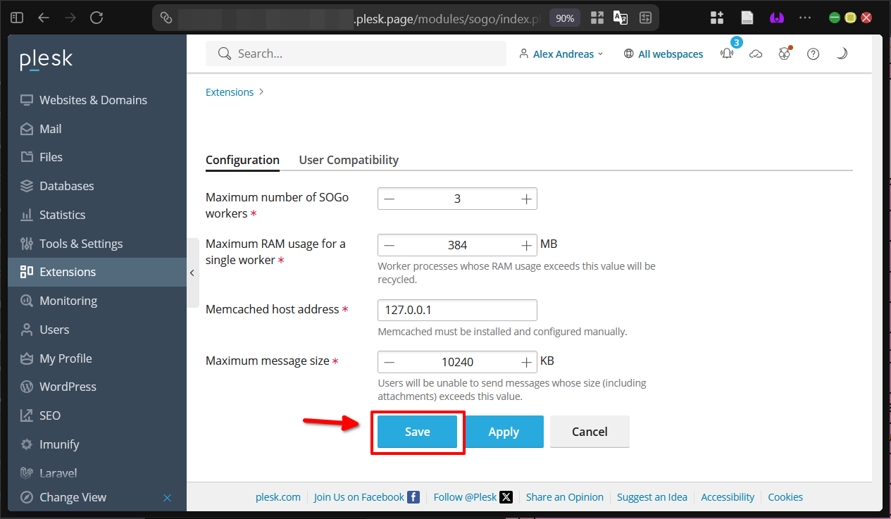 Panduan Install Ekstensi Sogo Webmail di Plesk Panel 8 Panduan Install Ekstensi Sogo Webmail di Plesk Panel