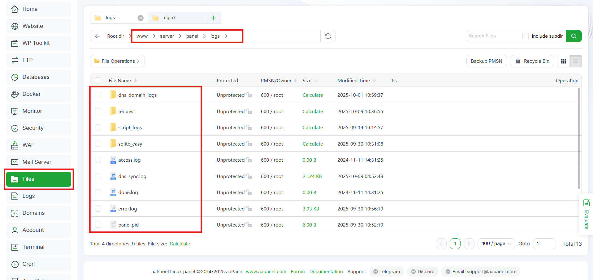 Membaca & Analisis Log di aaPanel (Website, Mail, Security) 11 Membaca & Analisis Log di aaPanel (Website, Mail, Security) 10