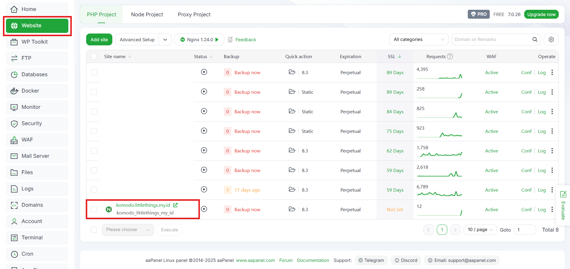 Cara Menambahkan Custom SSL (Non-Let's Encrypt) di aaPanel 3 Cara Menambahkan Custom SSL (Non-Let's Encrypt) di aaPanel 2