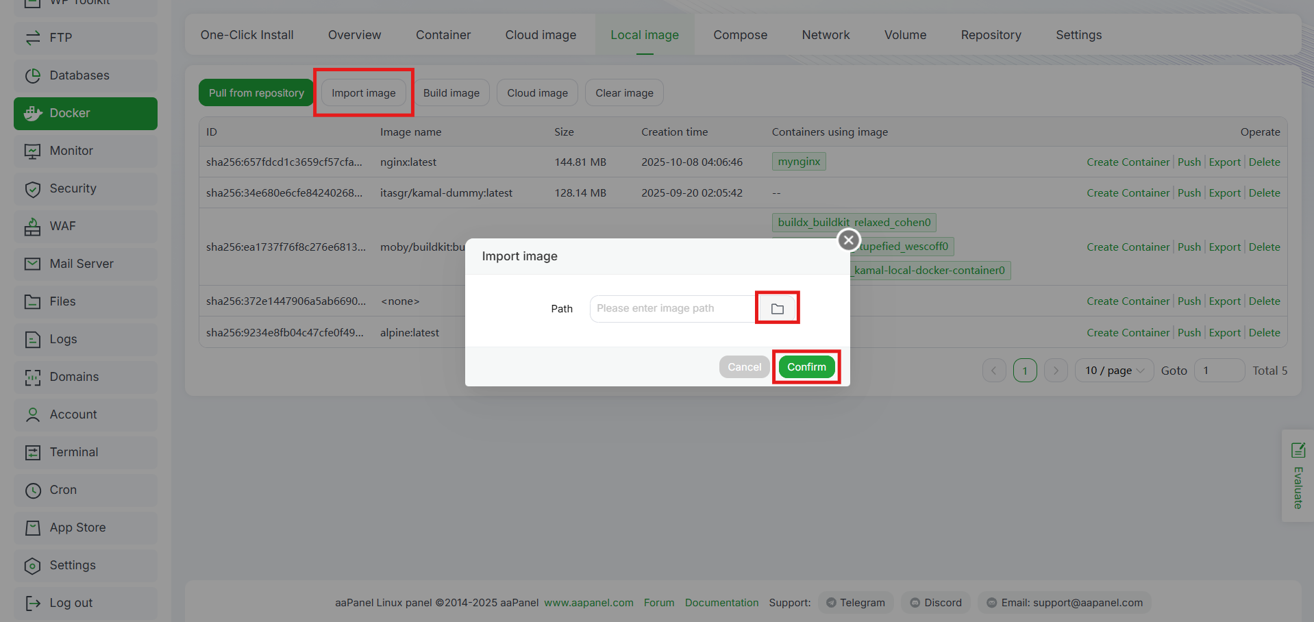 Integrasi Docker dengan aaPanel: Deploy Container via GUI 15 Integrasi Docker dengan aaPanel: Deploy Container via GUI 14