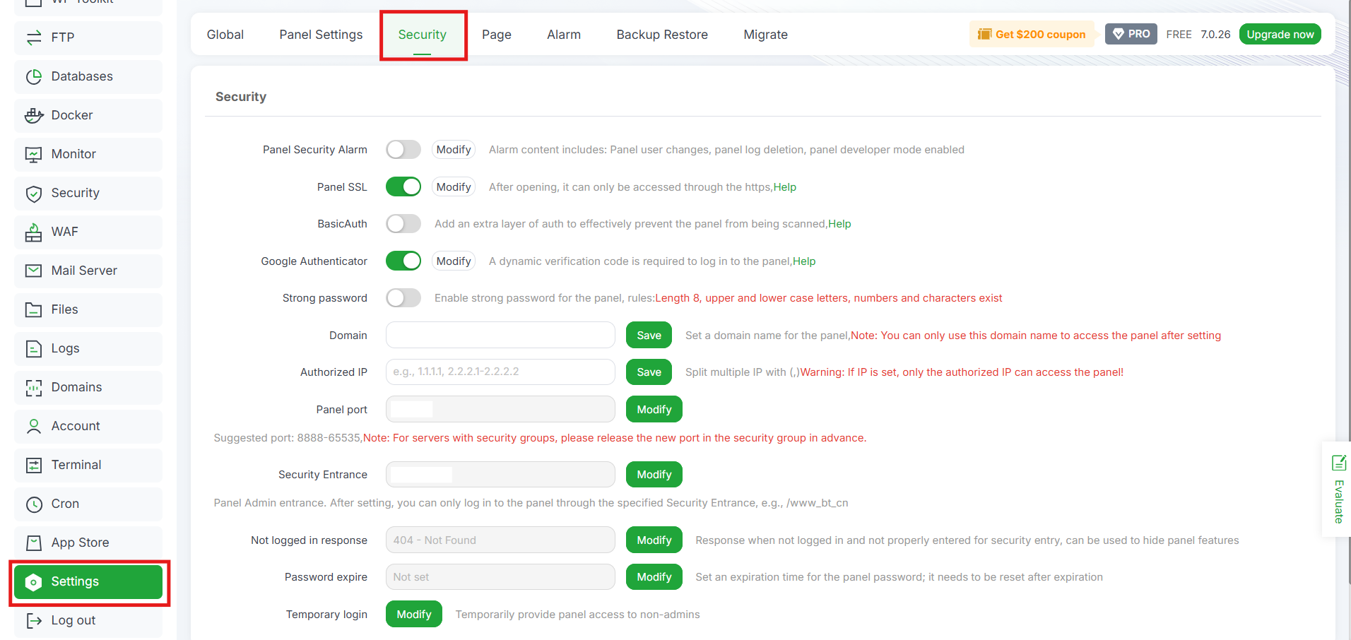 Tutorial Cara Mengamankan Login aaPanel dengan Port Custom 3 Tutorial Cara Mengamankan Login aaPanel dengan Port Custom 2