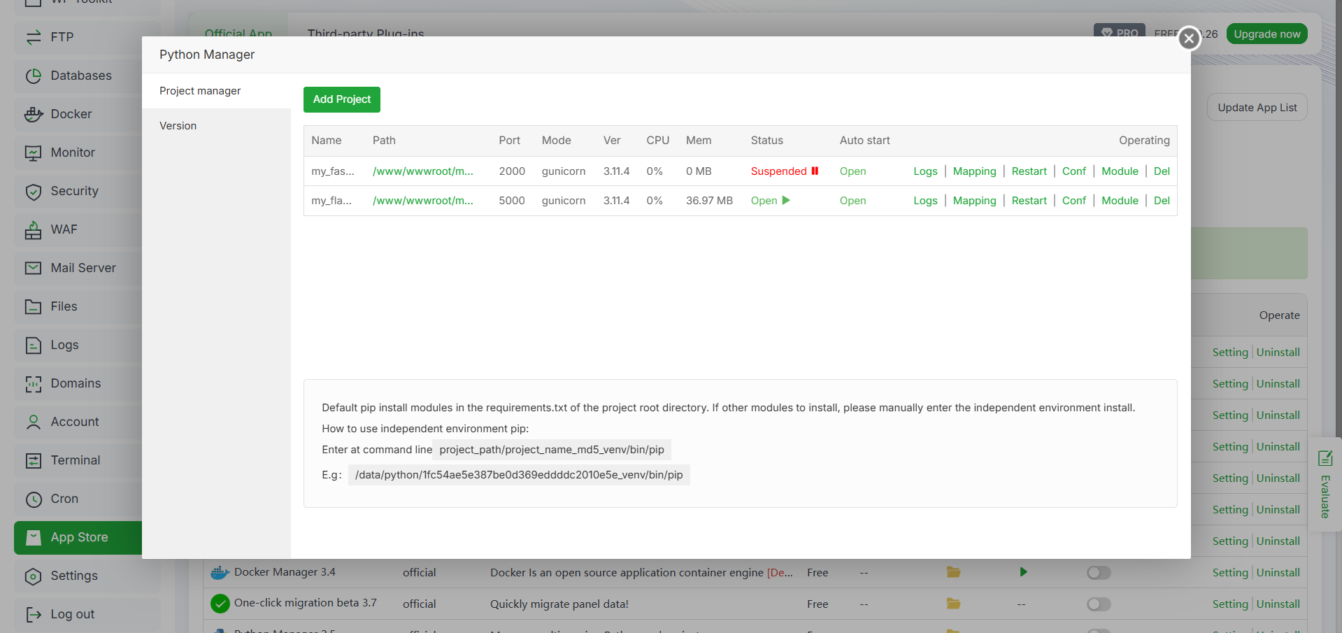 Cara Deploy Aplikasi FastAPI di aaPanel, Pemula Wajib Tahu! 7 Cara Deploy Aplikasi FastAPI di aaPanel, Pemula Wajib Tahu! 6