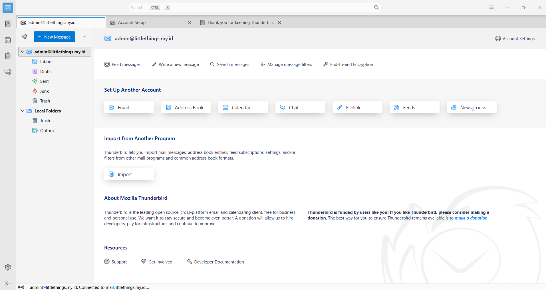 Cara Menghubungkan Mail Server aaPanel dengan Thunderbird 10 Cara Menghubungkan Mail Server aaPanel dengan Thunderbird 9