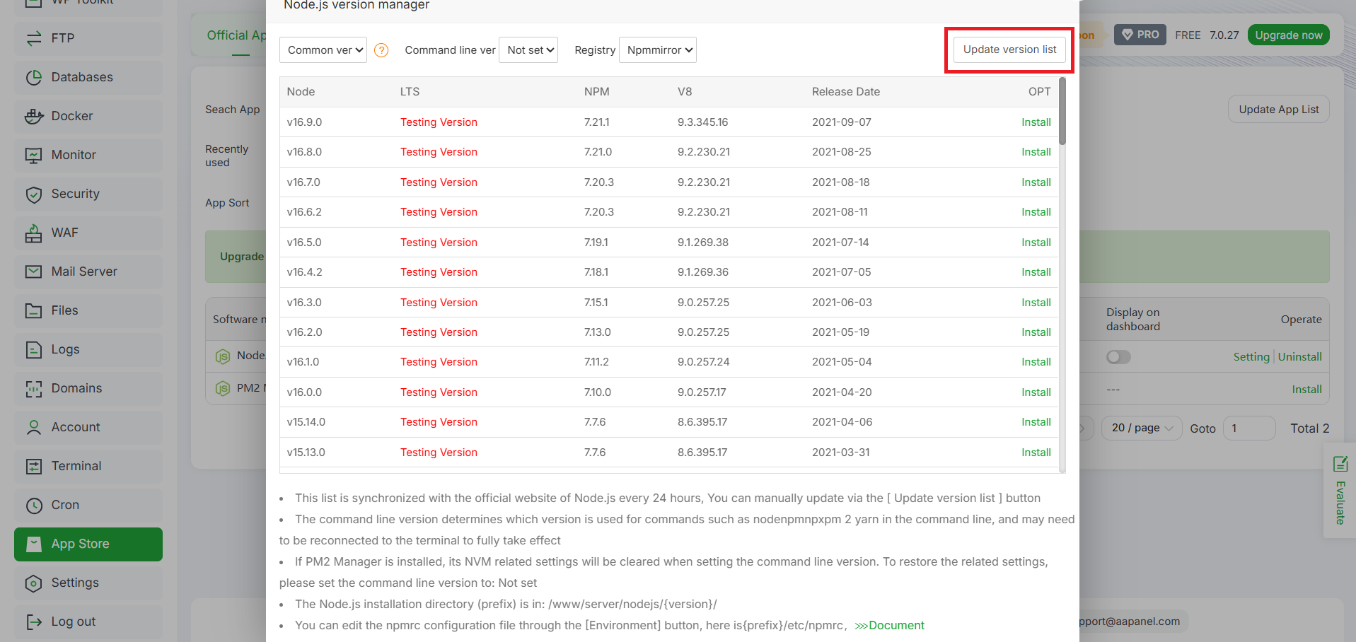 Cara Mengatur Composer & Node Package Manager di aaPanel 7 Cara Mengatur Composer & Node Package Manager di aaPanel 6