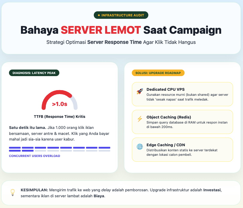 Kapan Harus Stop Bakar Duit? Framework Alihkan Budget Iklan ke Upgrade Hosting Sebelum Pembeli Kabur 3 Iklan ke Upgrade Hosting