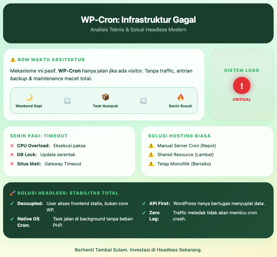 Mengapa Infrastruktur WordPress Gagal: Analisis Teknis dan Solusi Headless yang Benar 2 Infrastruktur WordPress Gagal