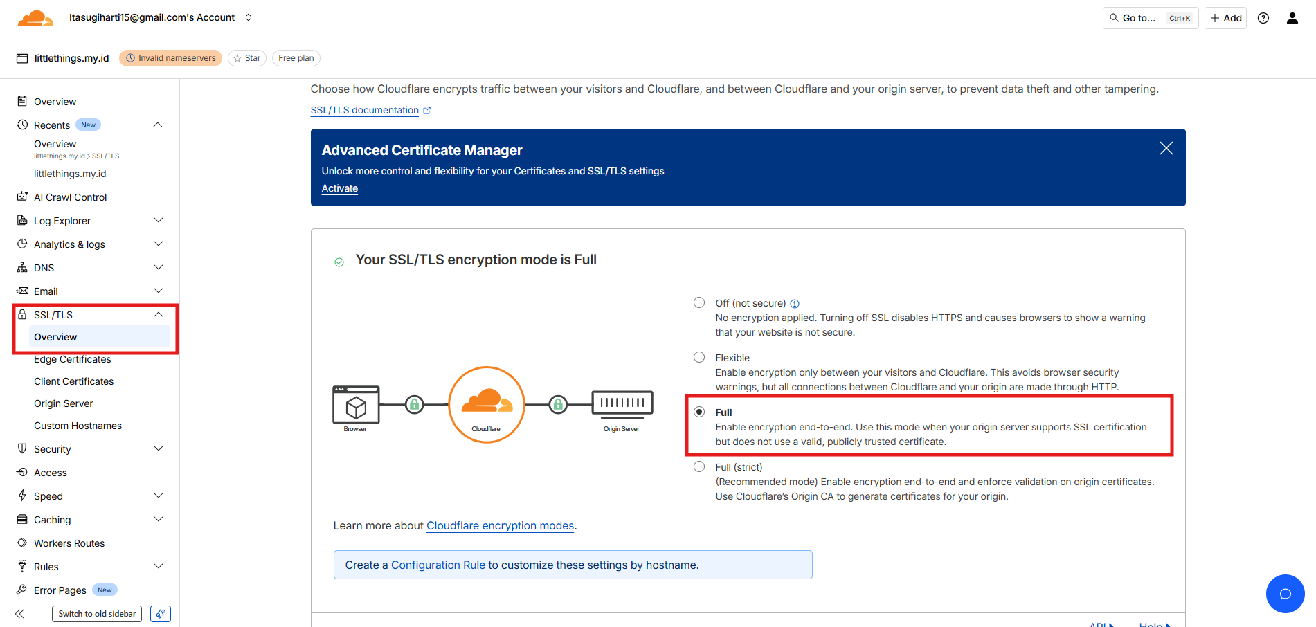 Cara Mengaktifkan Cloudflare CDN di aaPanel untuk Website 7 Cara Mengaktifkan Cloudflare CDN di aaPanel untuk Website 6