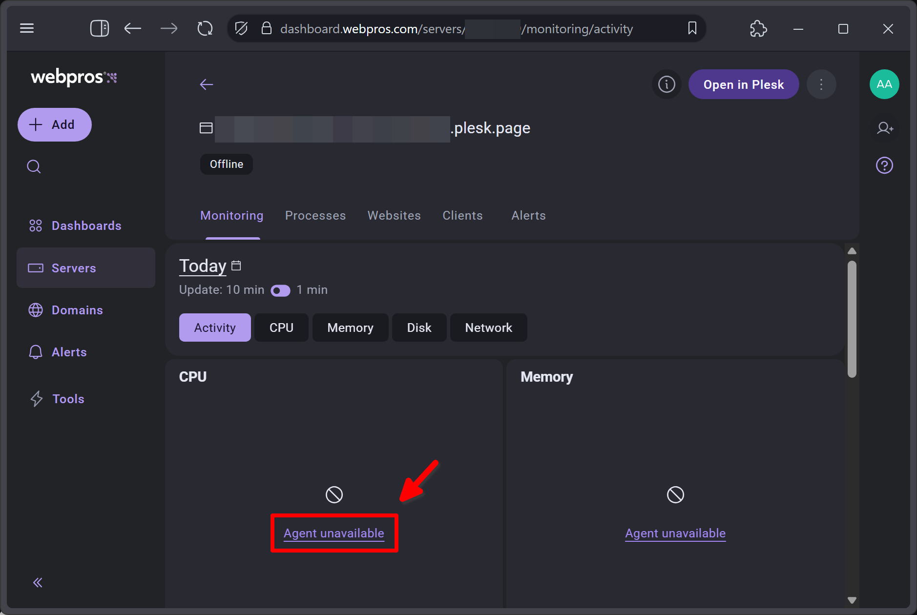 Cara Atasi 360 Monitoring Agent Unavailable di Plesk Panel 6 Cara Atasi 360 Monitoring Agent Unavailable di Plesk Panel