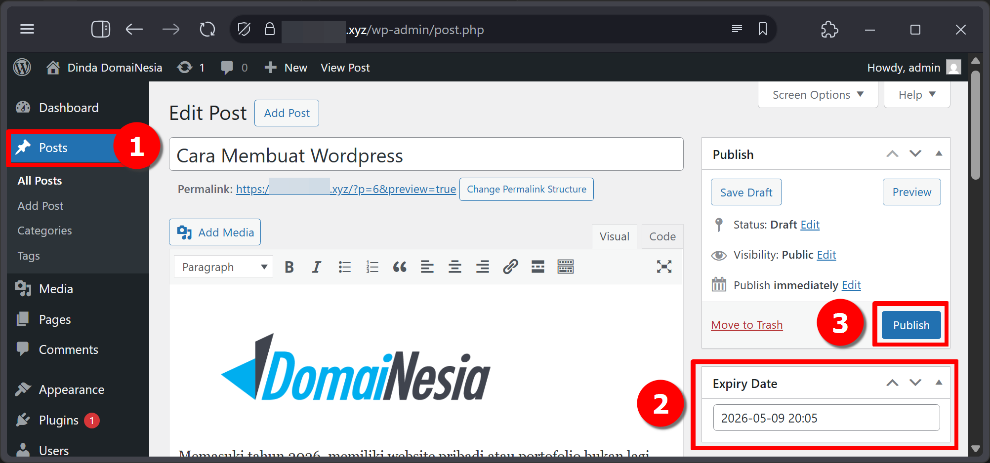 Cara Buat Post Sementara Atau Temporary Post di Wordpress 10 Cara Buat Post Sementara Atau Temporary Post di WordPress