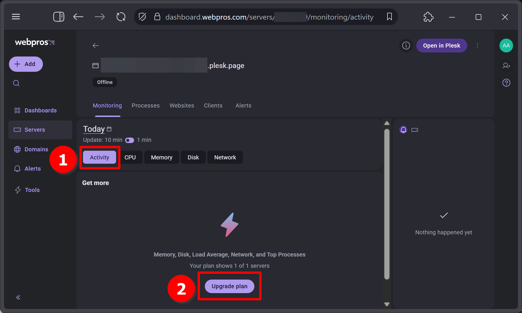 Cara Lihat Trafik Domain & Hardware di Plesk Panel Via GUI 11 Cara Lihat Trafik Domain & Hardware di Plesk Panel Via GUI