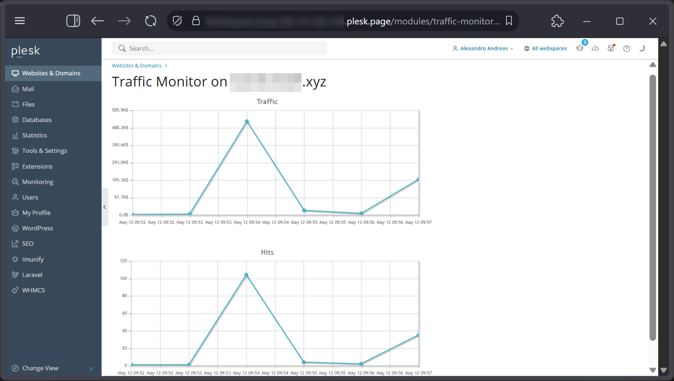 Cara Lihat Trafik Domain & Hardware di Plesk Panel Via GUI 9 Cara Lihat Trafik Domain & Hardware di Plesk Panel Via GUI