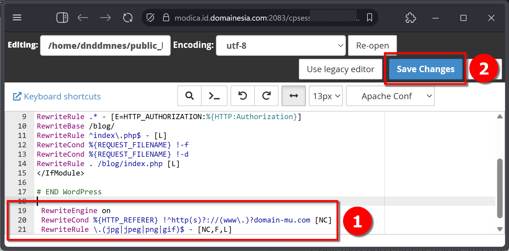 5 Cara Pasang Anti Hotlink di Wordpress (Metode Manual) 11 5 Cara Pasang Anti Hotlink di WordPress (Metode Manual)