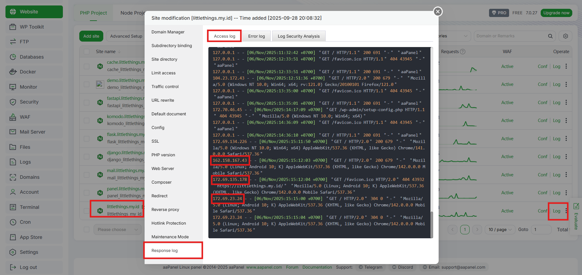 Cara Mengaktifkan Cloudflare CDN di aaPanel untuk Website 12 Cara Mengaktifkan Cloudflare CDN di aaPanel untuk Website 11