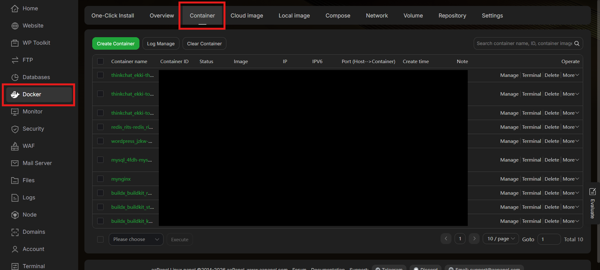 Mengenal 9 Menu Docker di aaPanel: Fungsi dan Cara Pakainya 4 Mengenal 9 Menu Docker di aaPanel: Fungsi dan Cara Pakainya 4