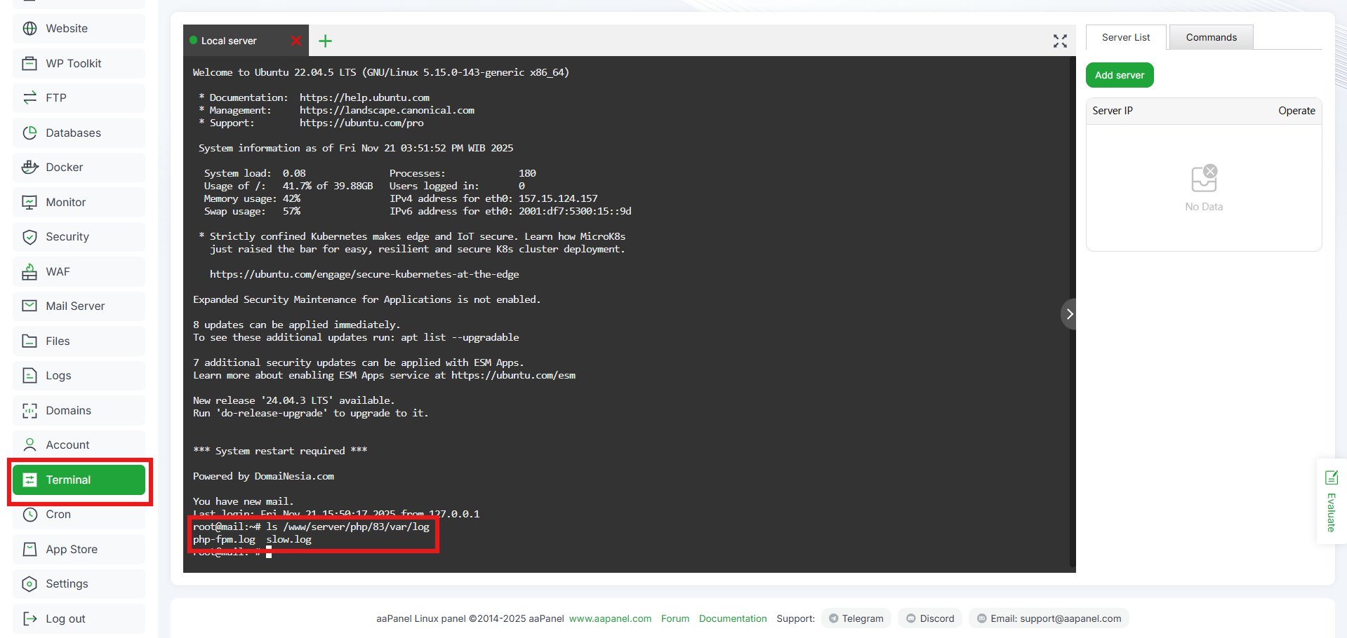 5 Cara Mudah Membaca dan Analisis Error Log PHP di aaPanel 6 5 Cara Mudah Membaca dan Analisis Error Log PHP di aaPanel 5