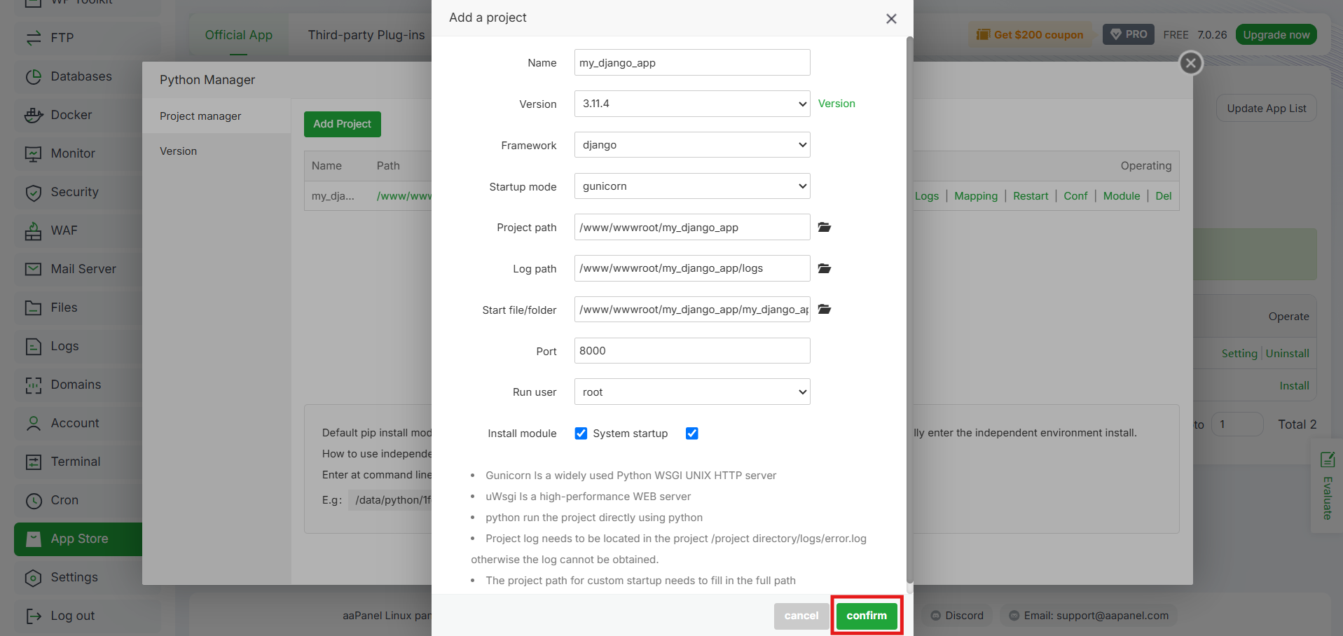 Panduan 9 Cara Deploy Aplikasi Django di aaPanel, Terbaru! 5 Panduan 9 Cara Deploy Aplikasi Django di aaPanel, Terbaru! 4