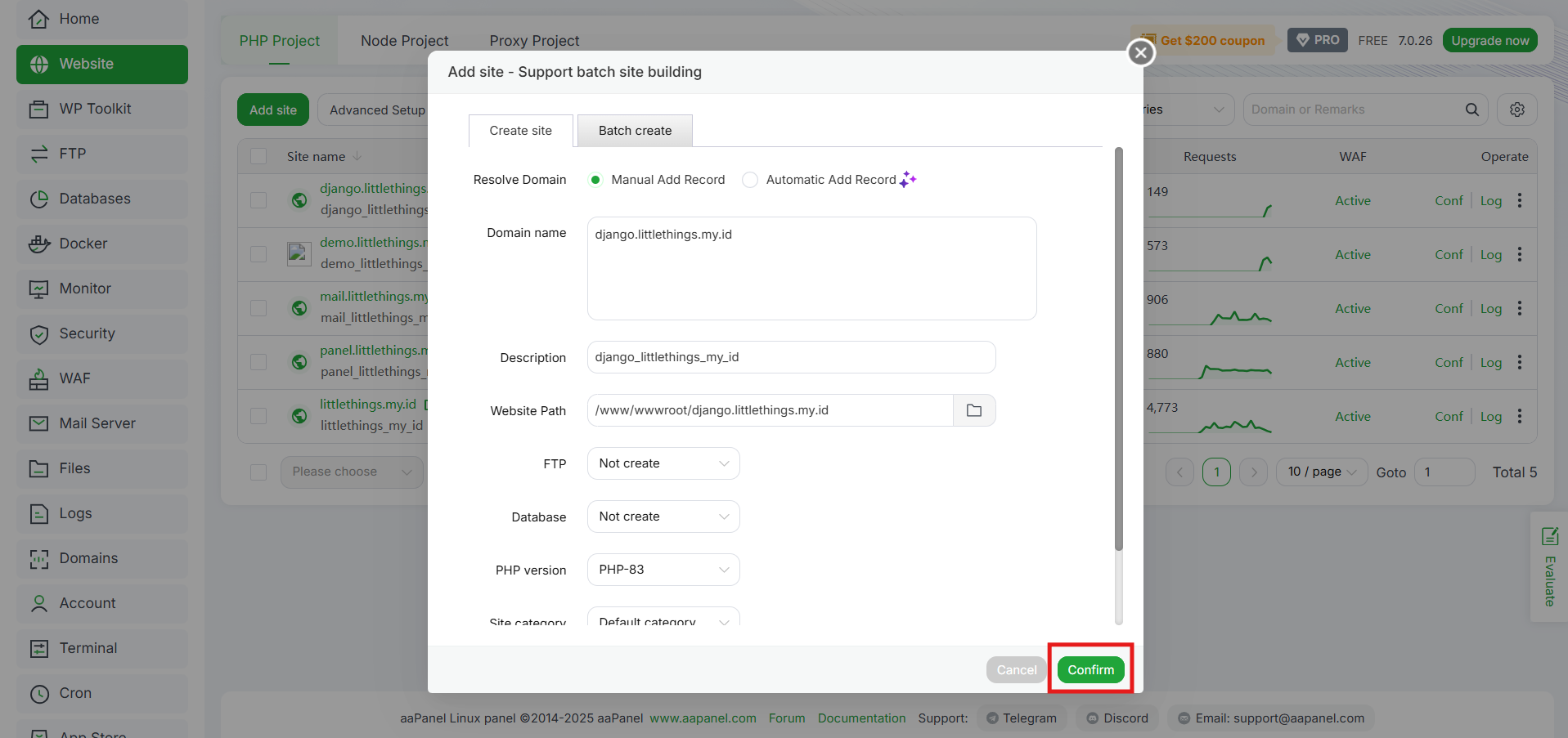 Panduan 9 Cara Deploy Aplikasi Django di aaPanel, Terbaru! 11 Panduan 9 Cara Deploy Aplikasi Django di aaPanel, Terbaru! 10