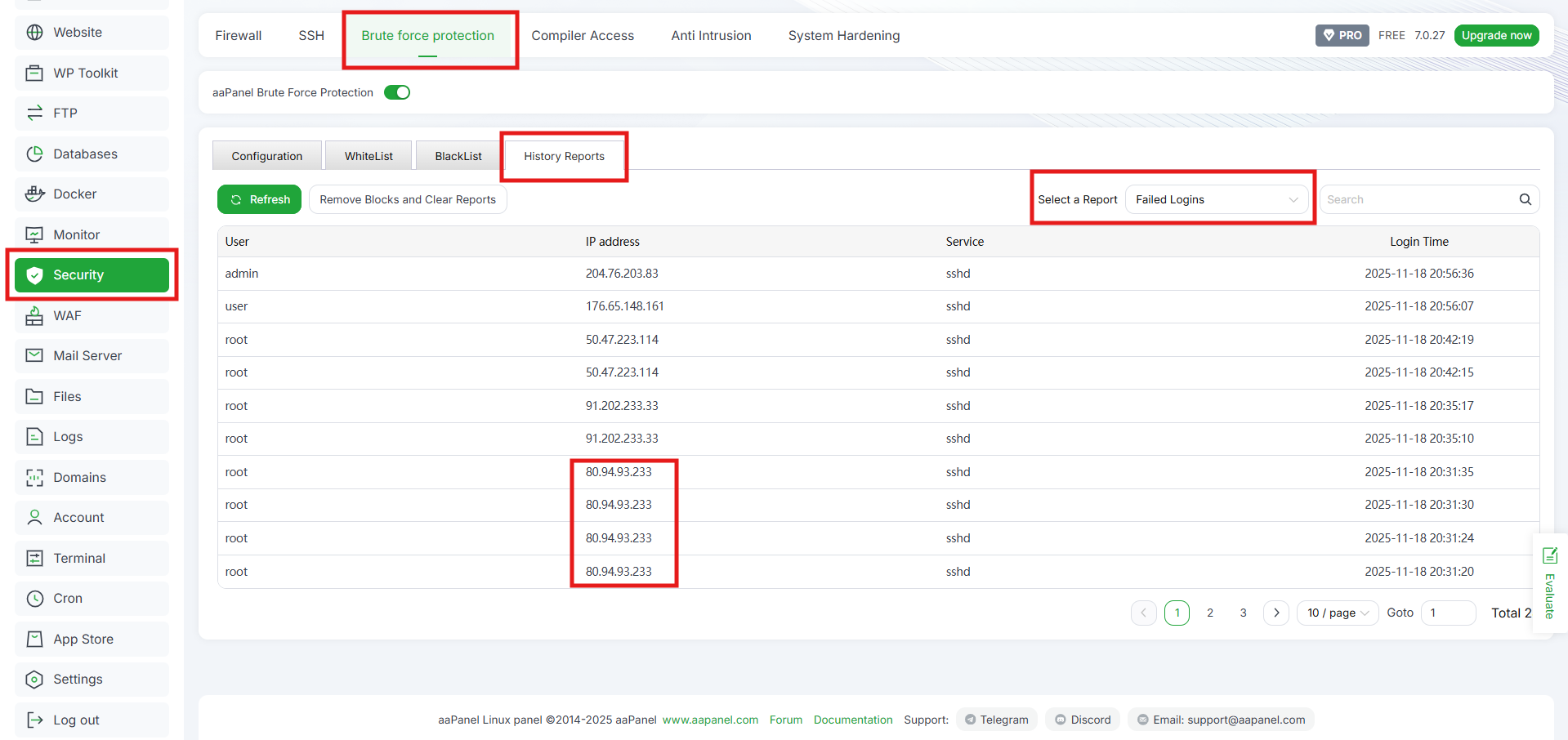 Cara Setup Auto Block IP di aaPanel, Cegah Brute Force! 10 Cara Setup Auto Block IP di aaPanel, Cegah Brute Force! 9
