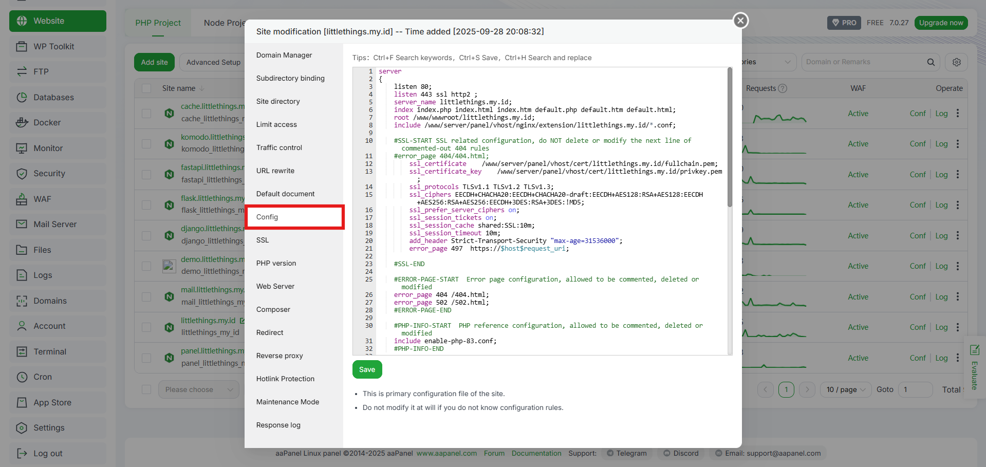 4 Cara Melihat dan Mengatur Access Log Web Server di aaPanel 11 4 Cara Melihat dan Mengatur Access Log Web Server di aaPanel 10