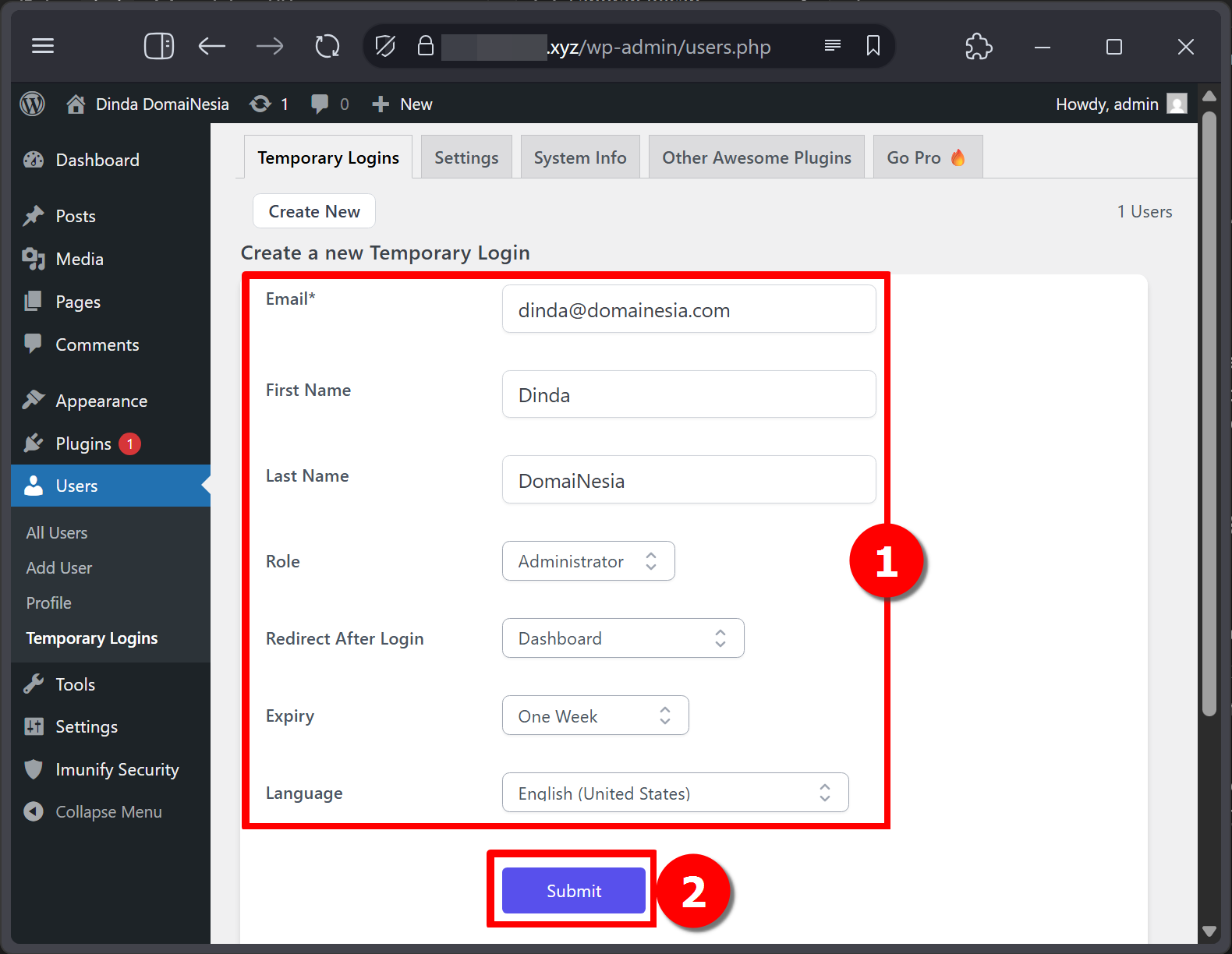 Panduan Akun Sementara Atau Temporary Account di Wordpress 6 Panduan Akun Sementara Atau Temporary Account di WordPress