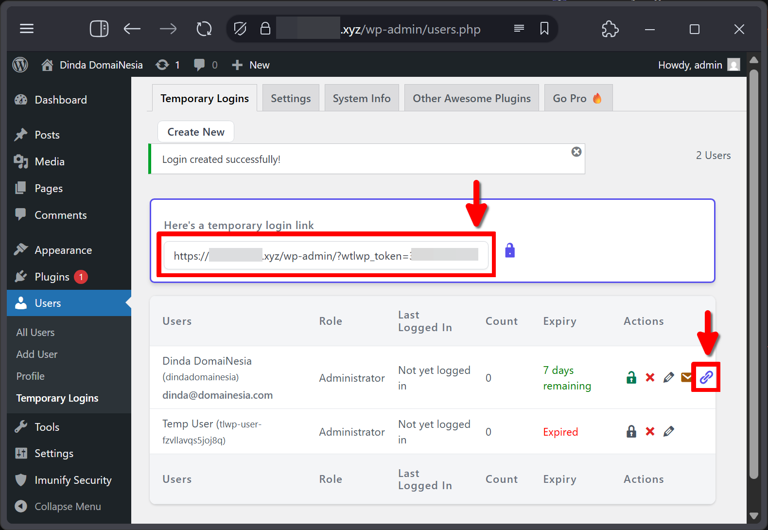Panduan Akun Sementara Atau Temporary Account di Wordpress 7 Panduan Akun Sementara Atau Temporary Account di WordPress