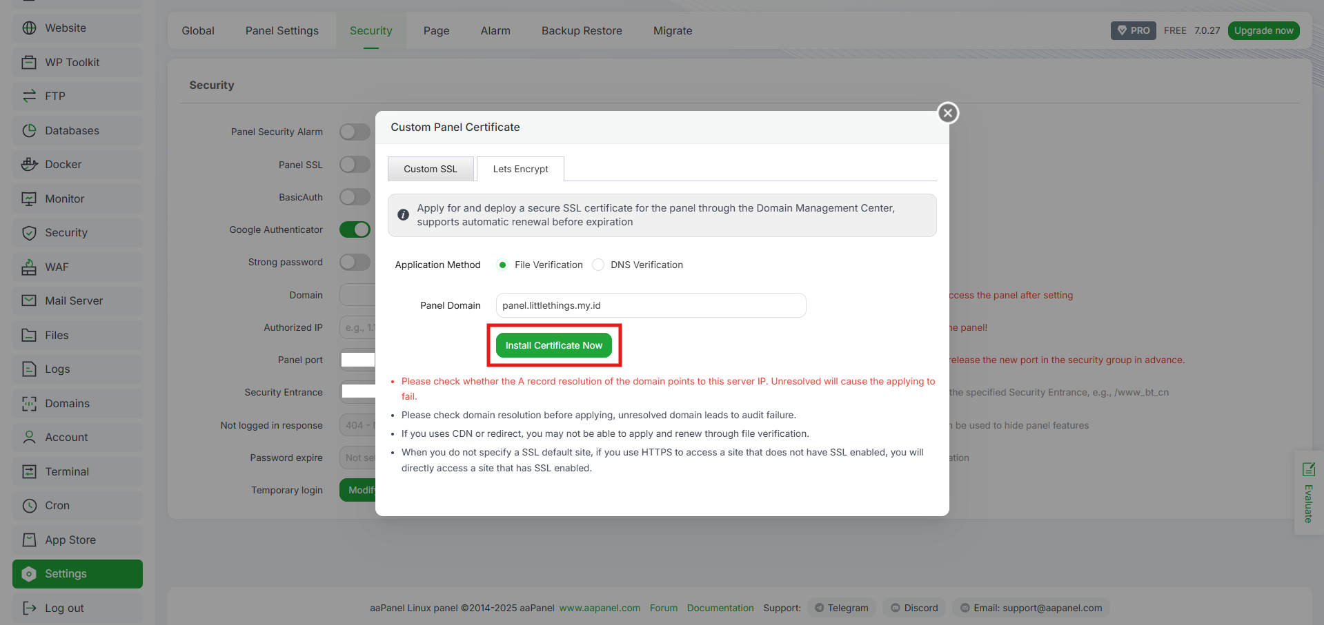 Cara Setup Auto Block IP di aaPanel, Cegah Brute Force! 7 Cara Setup Auto Block IP di aaPanel, Cegah Brute Force! 6