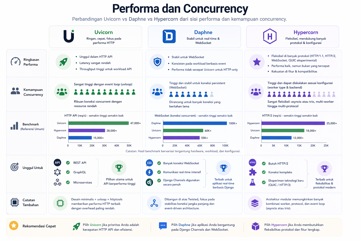 Uvicorn vs Daphne vs Hypercorn: Mana ASGI Server Terbaik? 4 Uvicorn vs Daphne vs Hypercorn: Mana ASGI Server Terbaik? 3