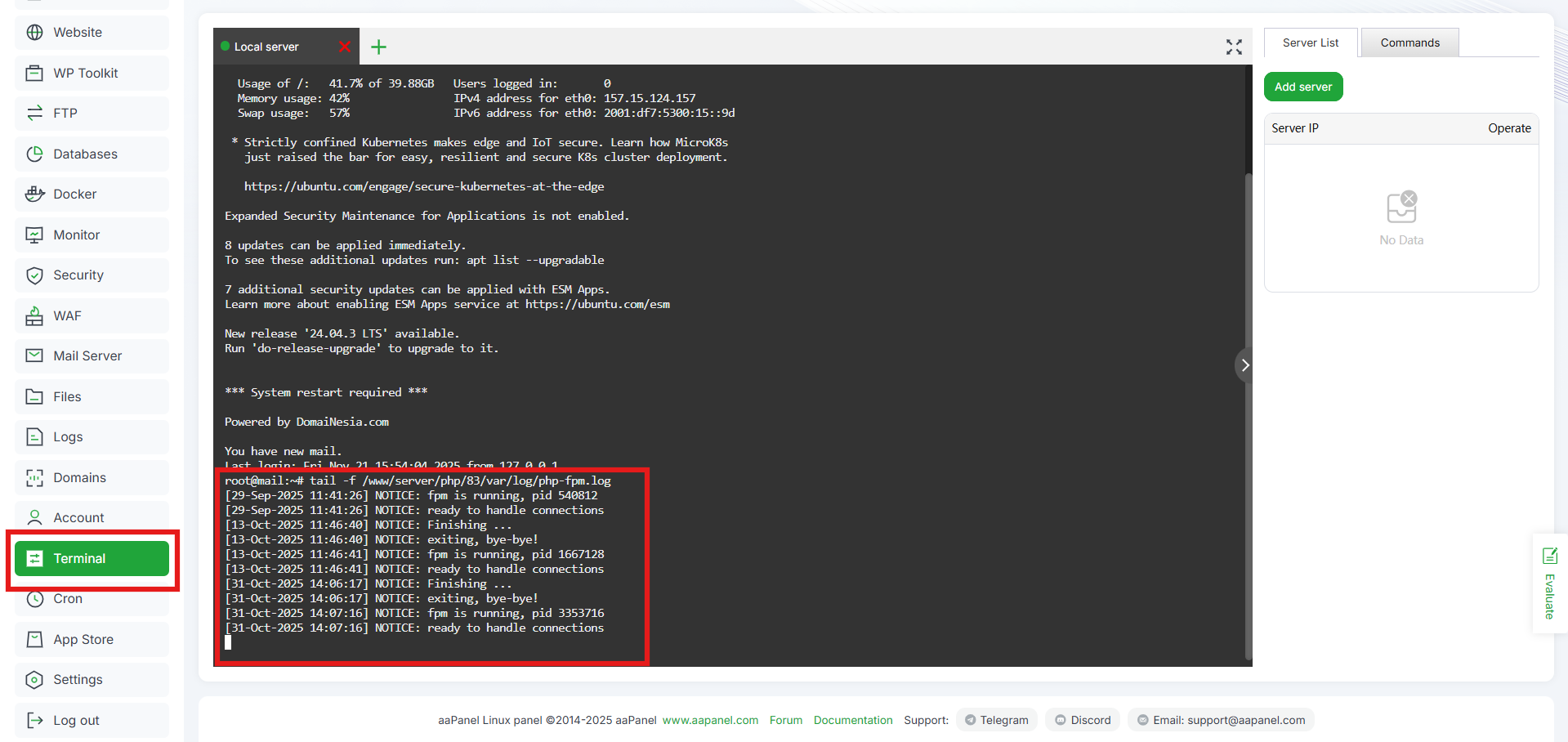 5 Cara Mudah Membaca dan Analisis Error Log PHP di aaPanel 7 5 Cara Mudah Membaca dan Analisis Error Log PHP di aaPanel 6