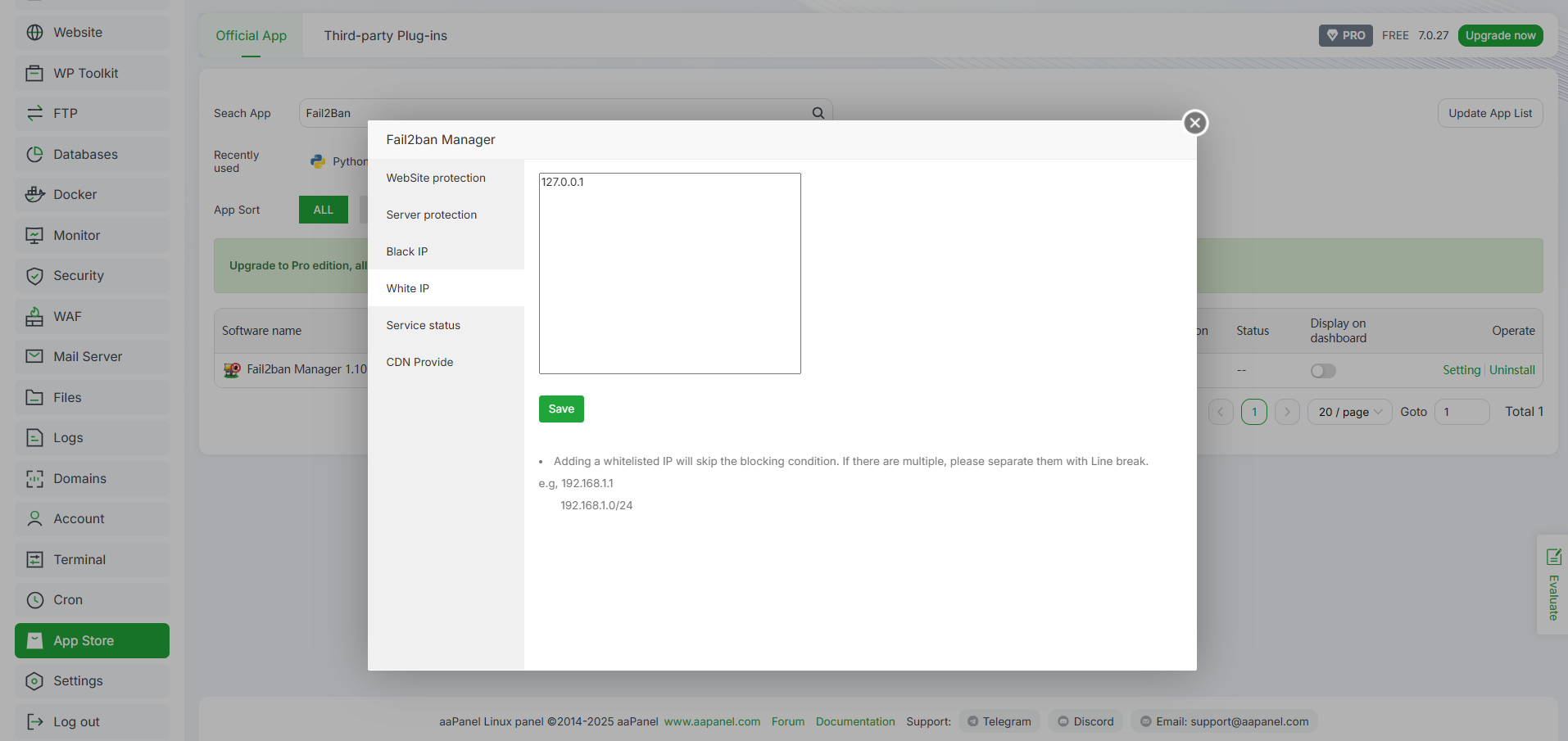 Konfigurasi Fail2Ban Lanjutan untuk Proteksi VPS via aaPanel 10 Konfigurasi Fail2Ban Lanjutan untuk Proteksi VPS via aaPanel 9