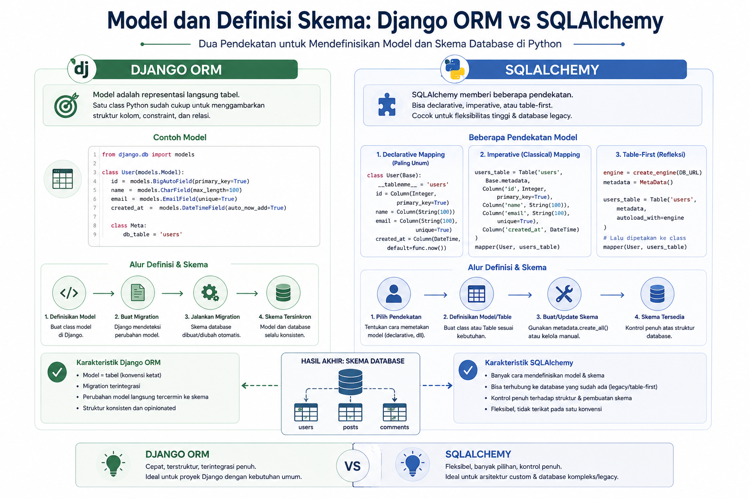 Django ORM vs SQLAlchemy: 7 Perbedaan ORM di Python 6 Django ORM vs SQLAlchemy: 7 Perbedaan ORM di Python 5