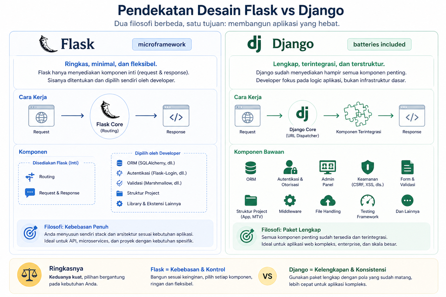 Flask vs Django: Cara Memilih Framework Python yang Tepat 2 Flask vs Django: Cara Memilih Framework Python yang Tepat 1