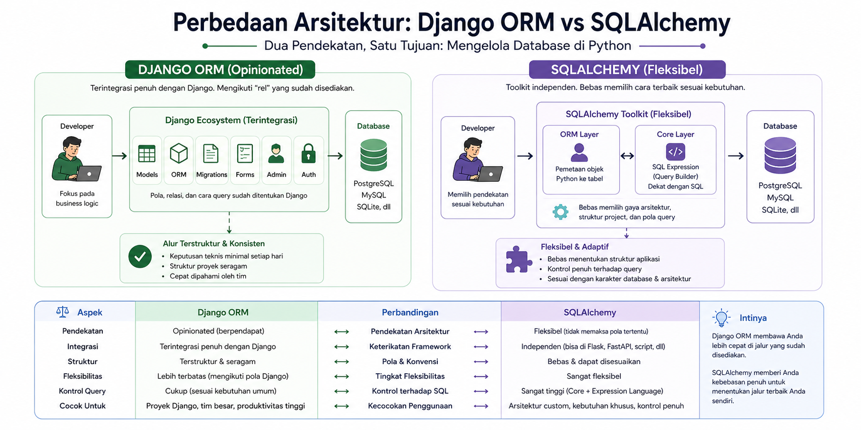 Django ORM vs SQLAlchemy: 7 Perbedaan ORM di Python 5 Django ORM vs SQLAlchemy: 7 Perbedaan ORM di Python 4