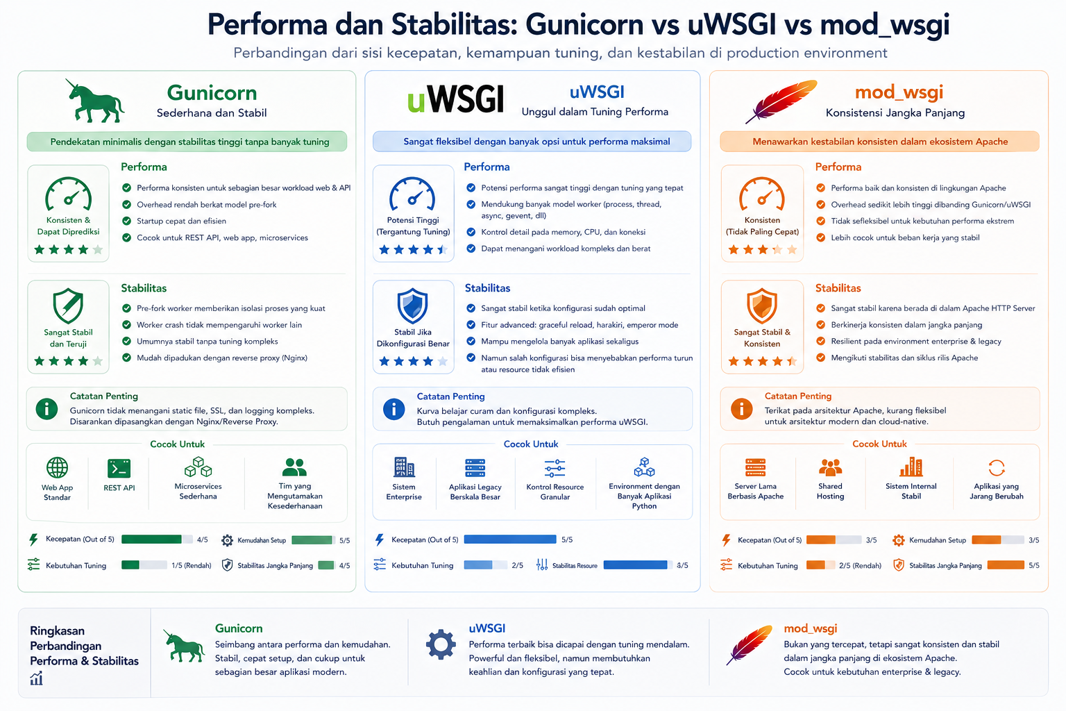 Gunicorn vs uWSGI vs mod_wsgi: Memilih WSGI Server Terbaik 4 Gunicorn vs uWSGI vs mod_wsgi: Memilih WSGI Server Terbaik 3