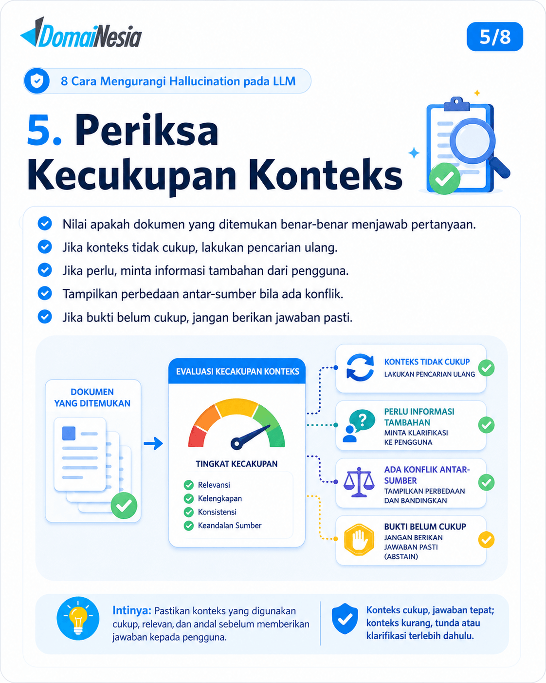 Cara Mengurangi Hallucination pada LLM: RAG hingga Verifikasi 6 Hallucination pada LLM