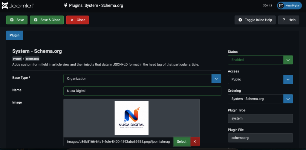 Cara Membuat Website dengan Joomla untuk Pemula 24 Mengatur Schema.org Organization pada Joomla.