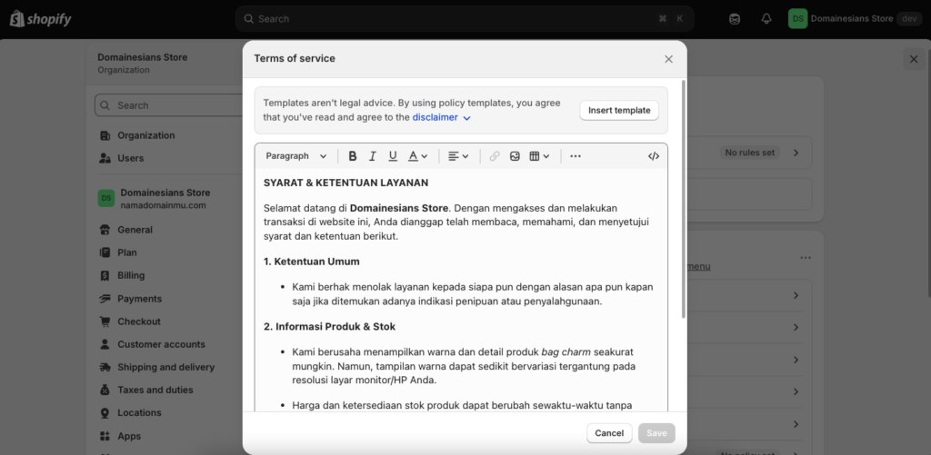 Cara Membuat Toko Online di Shopify: Panduan dari Setup sampai Launch 9 Cara Membuat Toko Online di Shopify: Panduan dari Setup sampai Launch 7